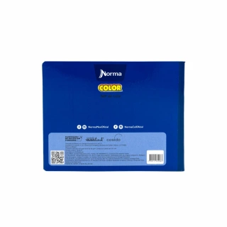 Cuaderno Cosido Italiano Blanco Norma Color Azul 100 Hojas