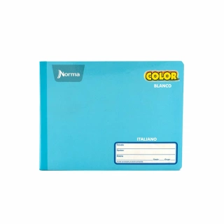 Cuaderno Cosido Italiano Blanco Norma Color Azul claro 100 Hojas