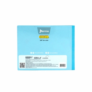 Cuaderno Cosido Italiano Blanco Norma Color Azul claro 100 Hojas