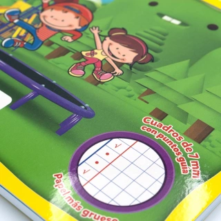 Cuaderno Cosido Italiano Cuadritos C Mi primer cuaderno Norma Marco Amarillo 72 Hojas
