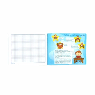 Cuaderno Cosido Italiano Cuadritos C Mi primer cuaderno Norma Marco Azul 72 Hojas