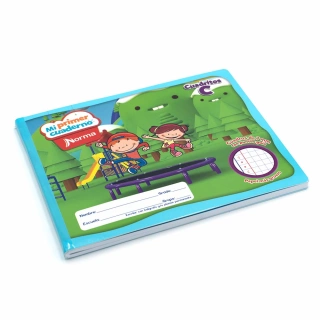 Cuaderno Cosido Italiano Cuadritos C Mi primer cuaderno Norma Marco Azul 72 Hojas