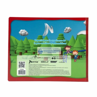 Cuaderno Cosido Italiano Cuadritos C Mi primer cuaderno Norma Marco Rojo 72 Hojas