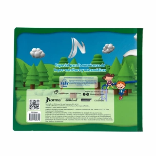 Cuaderno Cosido Italiano Cuadritos C Mi primer cuaderno Norma Marco Verde 72 Hojas
