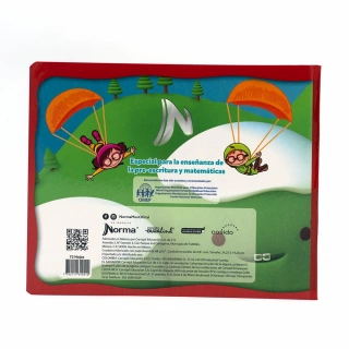 Cuaderno Cosido Italiano Cuadro Aleman Mi primer cuaderno Norma Marco Rojo 72 Hojas