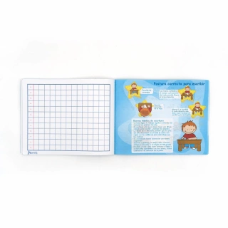 Cuaderno Cosido Italiano Cuadro Aleman Mi primer cuaderno Norma Marco Verde 72 Hojas