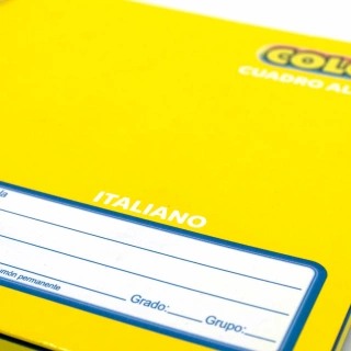 Cuaderno Cosido Italiano Cuadro Aleman Norma Color Amarillo 100 Hojas