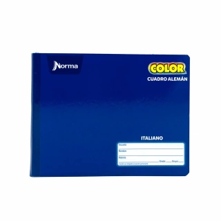 Cuaderno Cosido Italiano Cuadro Aleman Norma Color Azul 100 Hojas