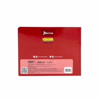 Cuaderno Cosido Italiano Cuadro Aleman Norma Color Rojo 100 Hojas
