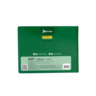 Cuaderno Cosido Italiano Cuadro Aleman Norma Color Verde 100 Hojas