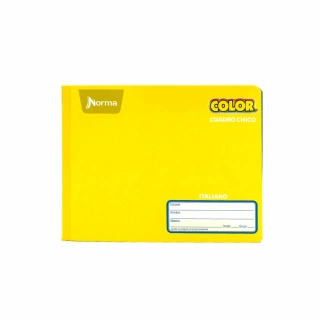 Cuaderno Cosido Italiano Cuadro Chico Norma Color Amarillo 100 Hojas