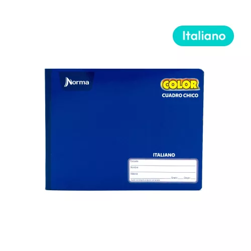 Cuaderno Cosido Italiano Cuadro Chico Norma Color Azul 100 Hojas