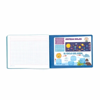Cuaderno Cosido Italiano Cuadro Chico Norma Color Verde 100 Hojas
