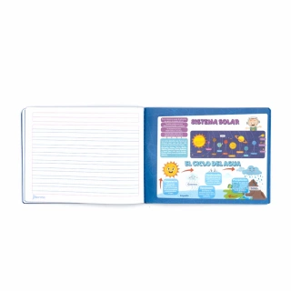 Cuaderno Cosido Italiano Doble Raya Norma Color Azul 100 Hojas