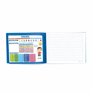Cuaderno Cosido Italiano Doble Raya Norma Color Azul claro 100 Hojas