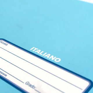 Cuaderno Cosido Italiano Doble Raya Norma Color Azul claro 100 Hojas
