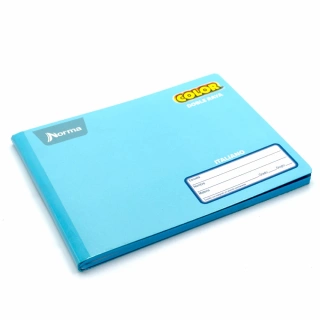 Cuaderno Cosido Italiano Doble Raya Norma Color Azul claro 100 Hojas