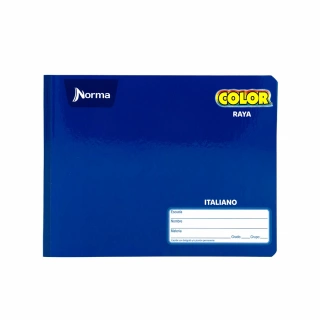 Cuaderno Cosido Italiano Raya Norma Color Azul 100 Hojas