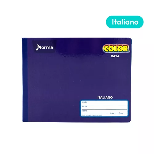 Cuaderno Cosido Italiano Raya Norma Color Morado 100 Hojas