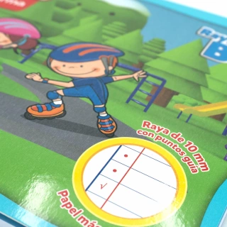 Cuaderno Cosido Italiano Rayitas B Mi primer cuaderno Norma Marco Azul 72 Hojas