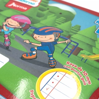 Cuaderno Cosido Italiano Rayitas B Mi primer cuaderno Norma Marco Rojo 72 Hojas