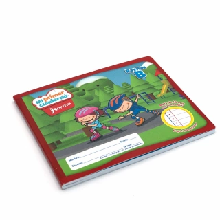 Cuaderno Cosido Italiano Rayitas B Mi primer cuaderno Norma Marco Rojo 72 Hojas