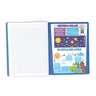 Cuaderno Cosido Profesional Cuadro Chico Norma Color Azul 100 Hojas