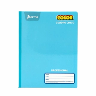 Cuaderno Cosido Profesional Cuadro Chico Norma Color Azul claro 100 Hojas