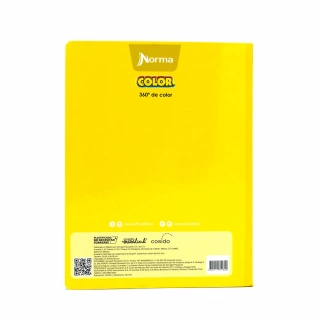 Cuaderno Cosido Profesional Cuadro Grande Norma Color Amarillo 100 Hojas