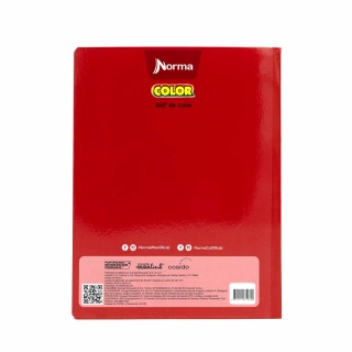 Cuaderno Cosido Profesional Cuadro Grande Norma Color Rojo 100 Hojas