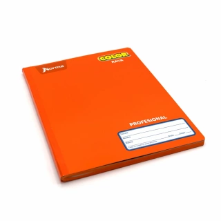 Cuaderno Cosido Profesional Raya Norma Color Anaranjado 100 Hojas