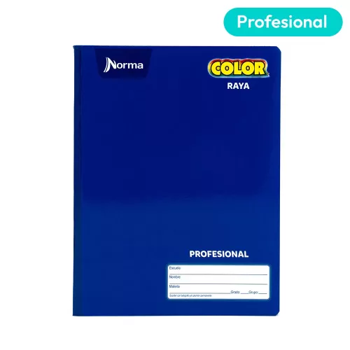 Cuaderno Cosido Profesional Raya Norma Color Azul 100 Hojas