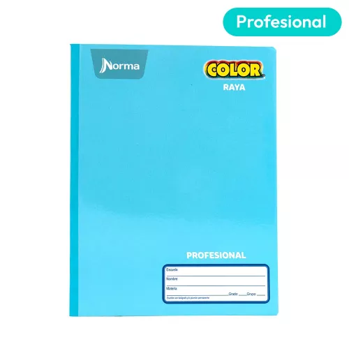 Cuaderno Cosido Profesional Raya Norma Color Azul claro 100 Hojas