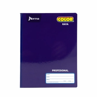 Cuaderno Cosido Profesional Raya Norma Color Morado 100 Hojas