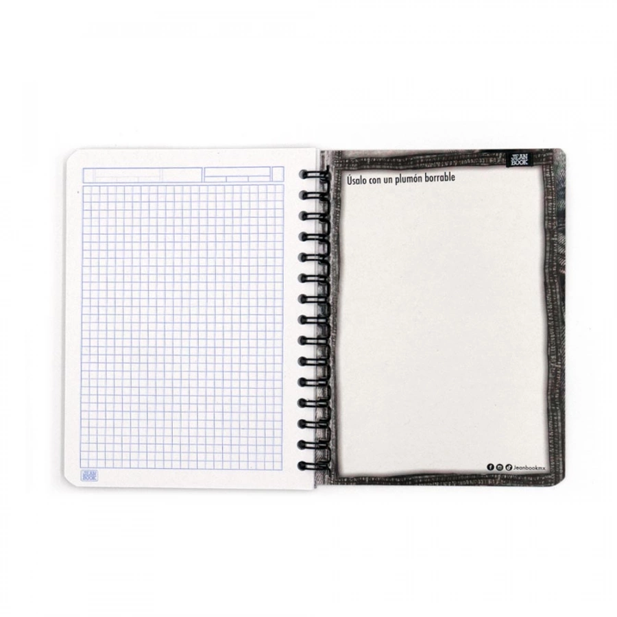 Cuaderno Argollado Frances Cuadro Chico Jean Book Change your mind 100 Hojas
