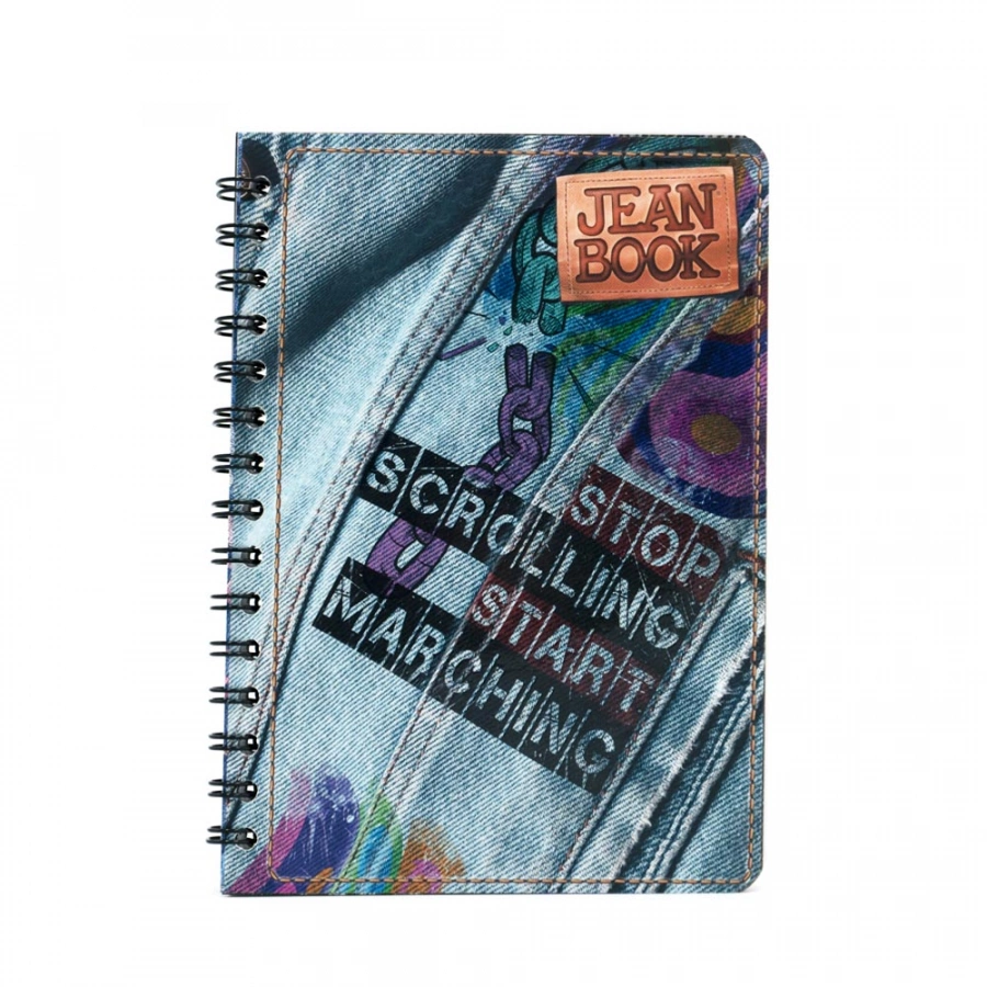 Cuaderno Argollado Frances Cuadro Grande Jean Book Stop scrolling 100 Hojas