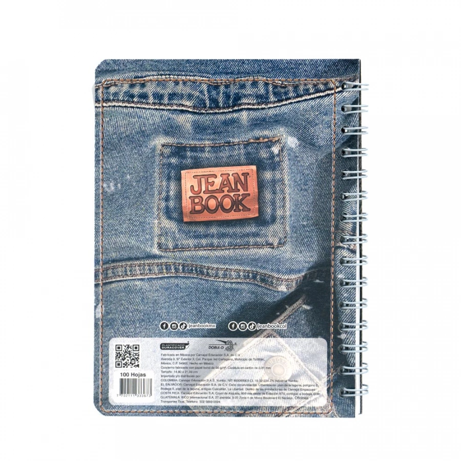 Cuaderno Argollado Frances Cuadro Grande Jean Book Trust your crazy idea 100 Hojas