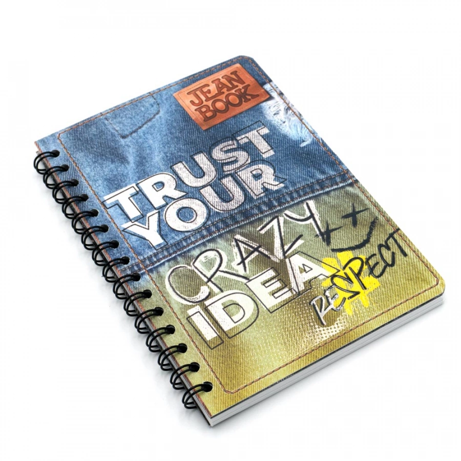 Cuaderno Argollado Frances Cuadro Grande Jean Book Trust your crazy idea 100 Hojas