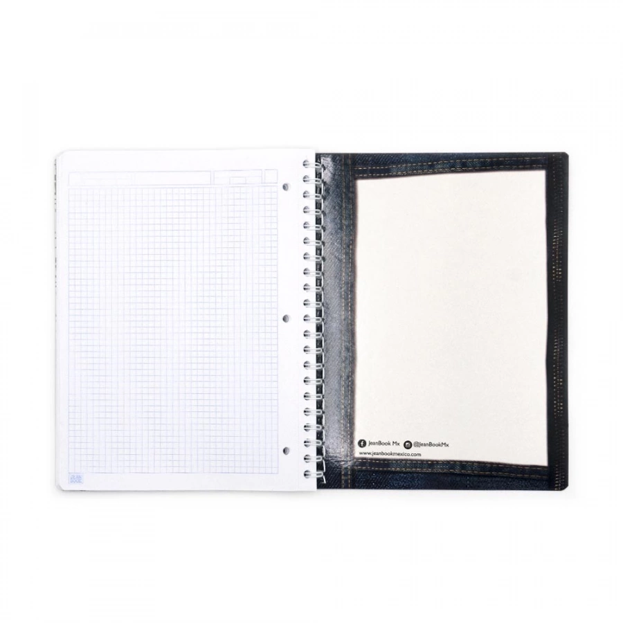 Cuaderno Argollado Profesional Cuadro Chico Jean Book Change your mind 100 Hojas