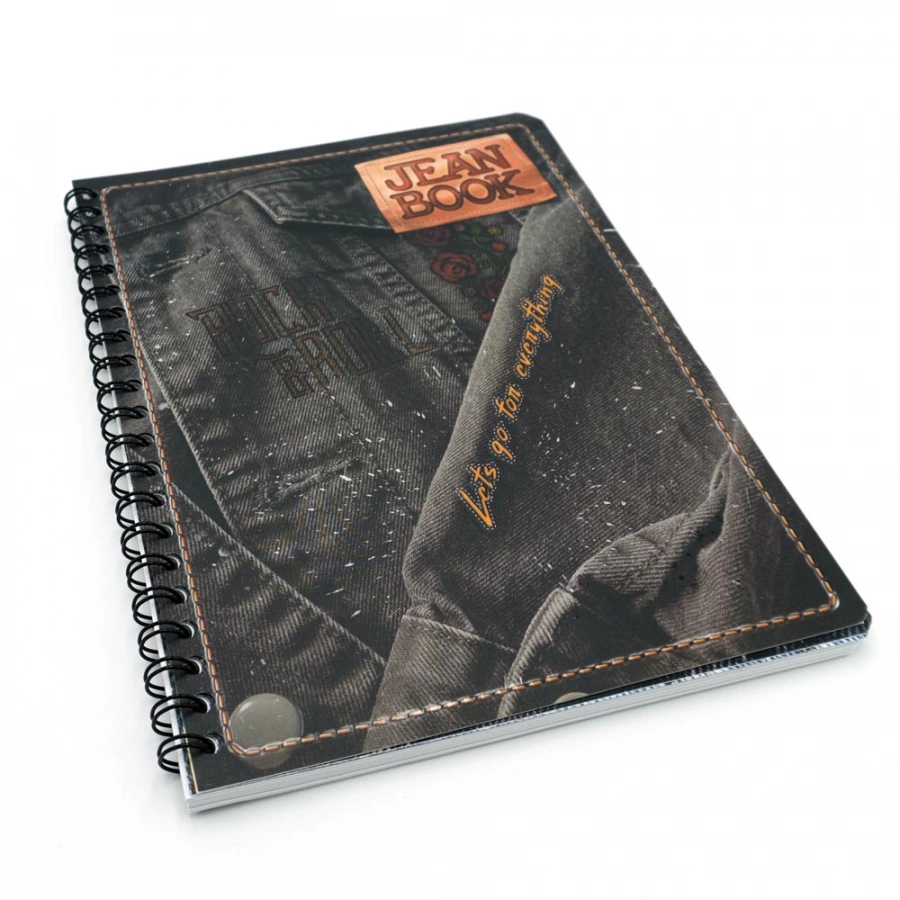 Cuaderno Argollado Profesional Cuadro Chico Jean Book Lets go for everything 100 Hojas