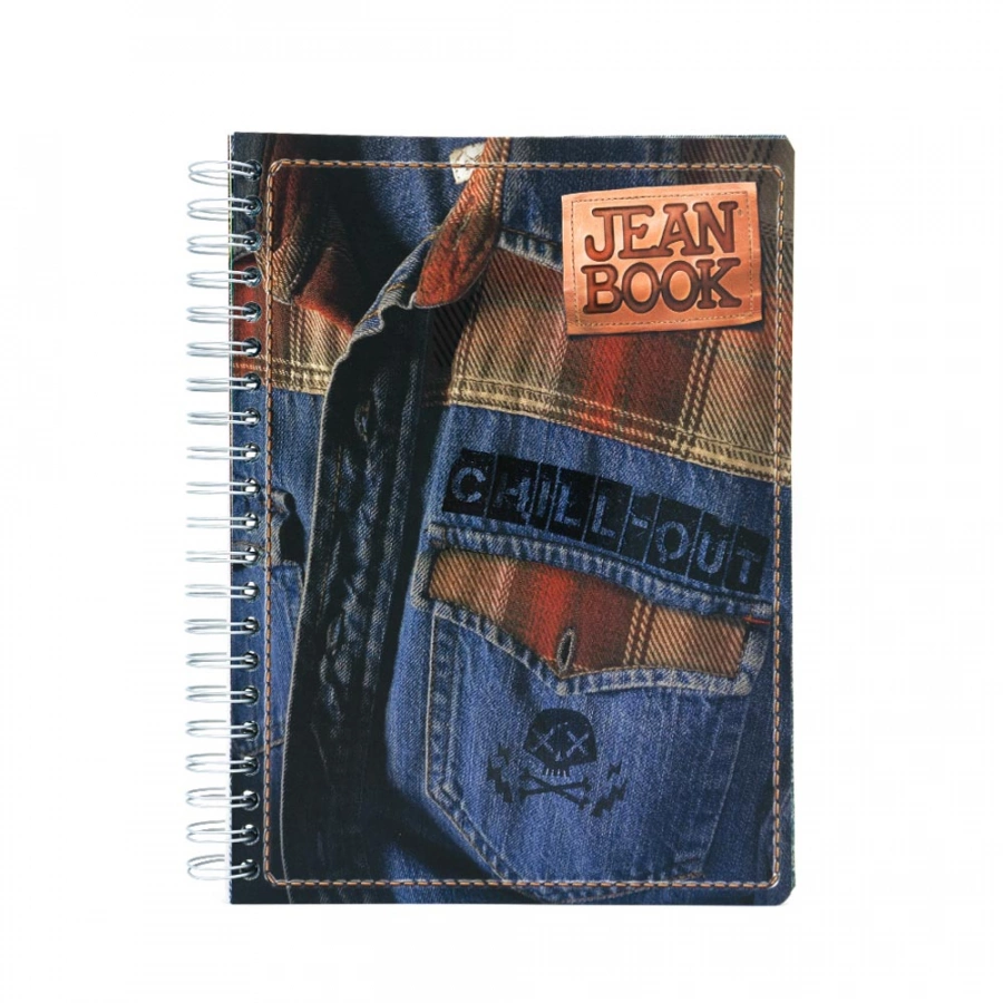 Cuaderno Argollado Profesional Cuadro Grande Jean Book Chill-out 200 Hojas