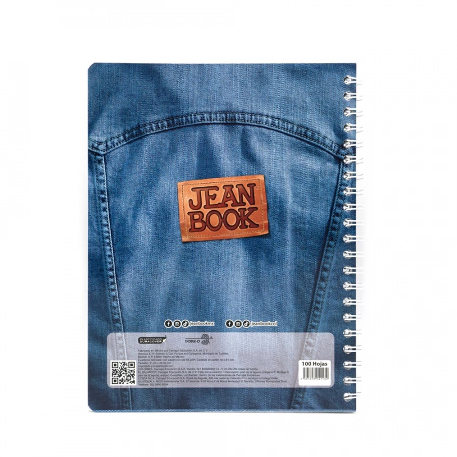 Cuaderno Argollado Profesional Cuadro Grande Jean Book Clasico 1 100 Hojas