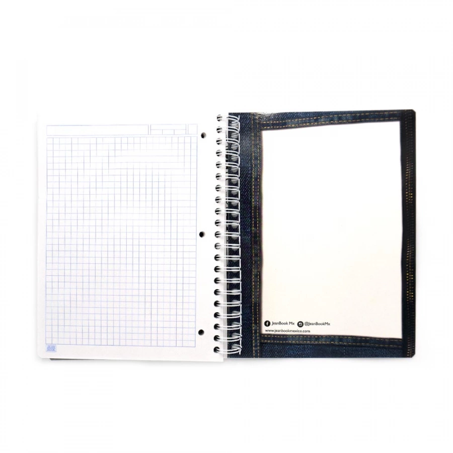 Cuaderno Argollado Profesional Cuadro Grande Jean Book Corazon 200 Hojas
