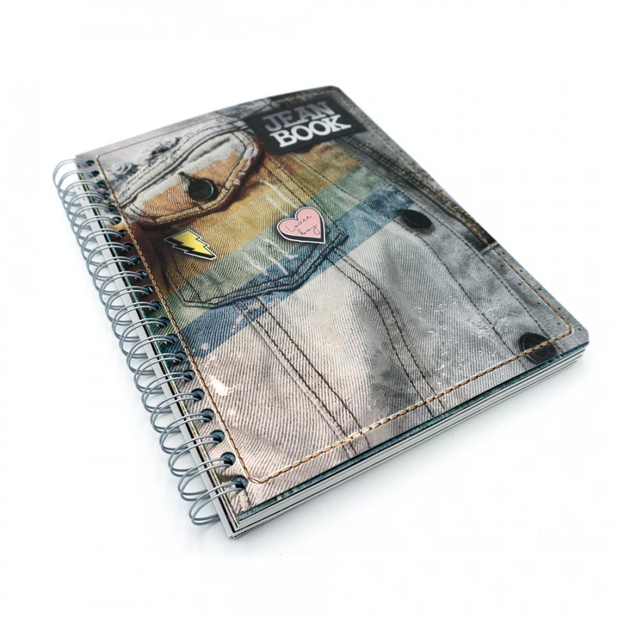 Cuaderno Argollado Profesional Cuadro Grande Jean Book Corazon 200 Hojas
