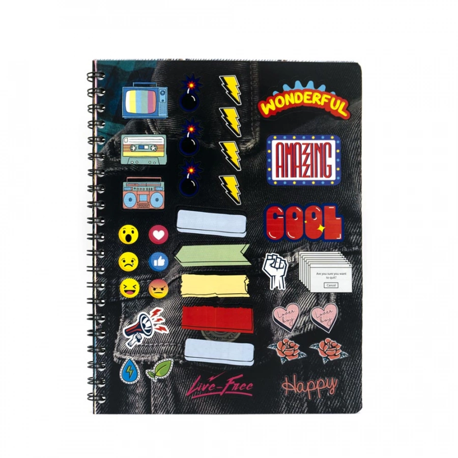 Cuaderno Argollado Profesional Cuadro Grande Jean Book Dye 100 Hojas