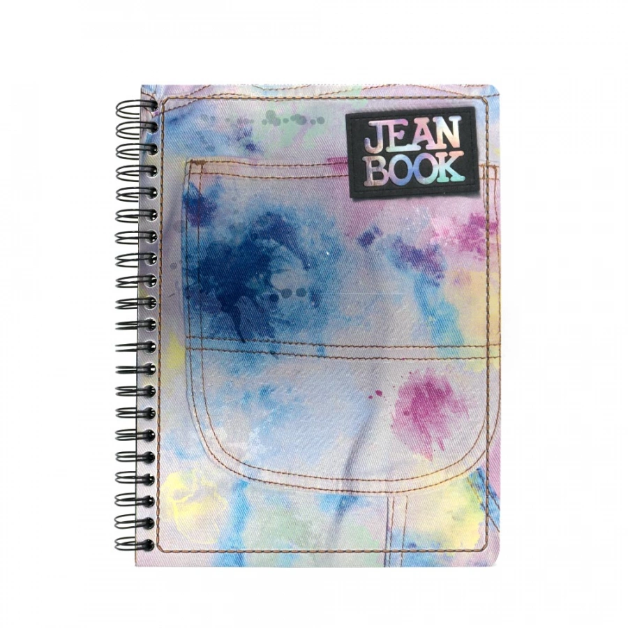 Cuaderno Argollado Profesional Cuadro Grande Jean Book Dye 200 Hojas