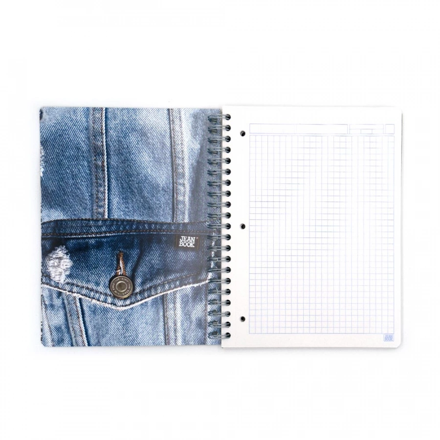 Cuaderno Argollado Profesional Cuadro Grande Jean Book Just be cool 200 Hojas