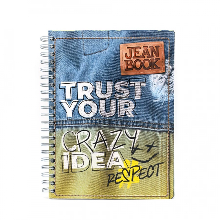 Cuaderno Argollado Profesional Mixto Jean Book Trust your crazy idea 200 Hojas