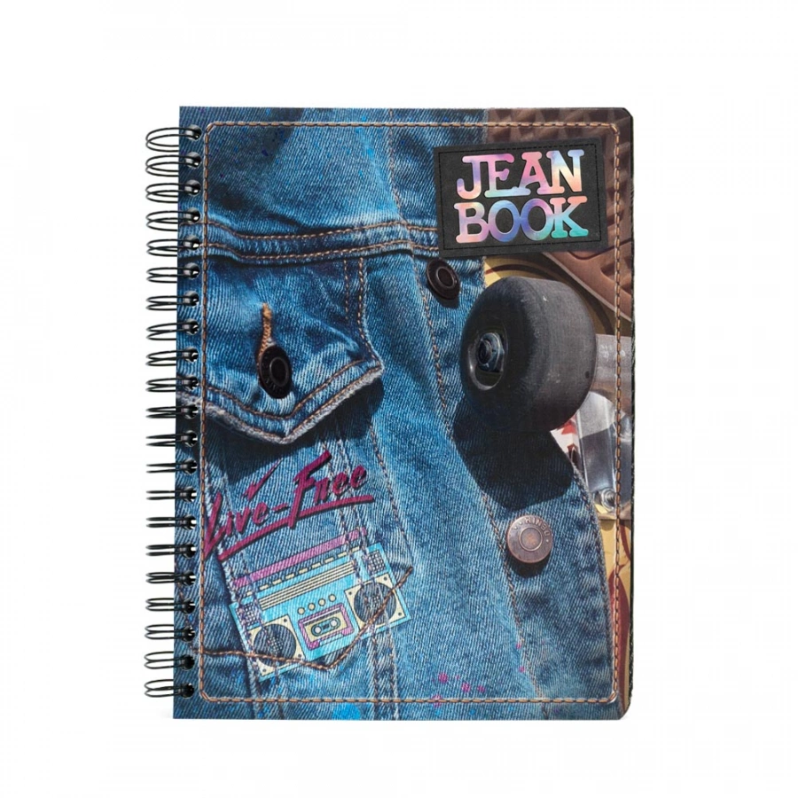 Cuaderno Argollado Profesional Raya Jean Book Live free 200 Hojas
