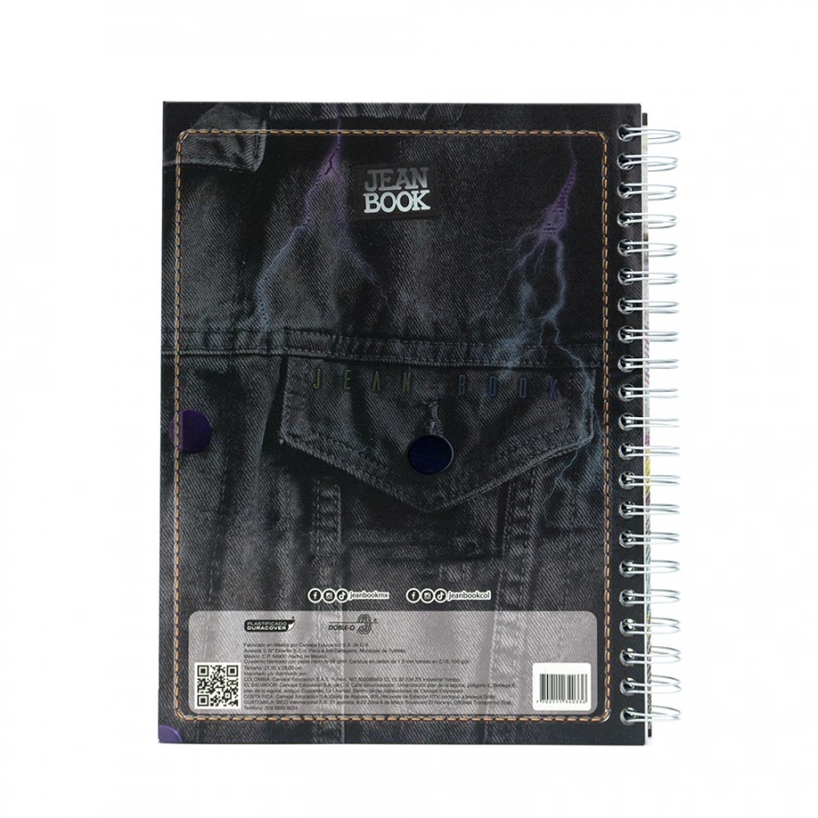 Cuaderno Argollado Profesional Raya Jean Book Rayo 160 Hojas